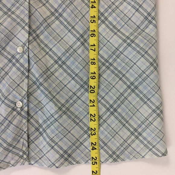 Vintage GAP Linen Sleeveless Plaid Button Front Top Y2K - Picture 9 of 11